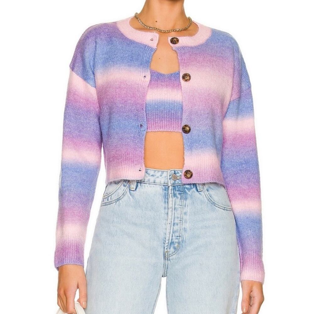 Revolve Lovers & Friends Kaylani Sweater Set NWT Pink & Purple Size XS